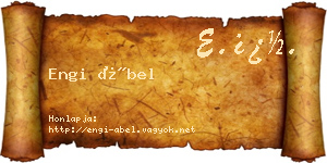 Engi Ábel névjegykártya